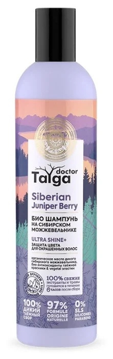 Натура Сиберика Doctor Taiga Шампунь-био Защита цвета для окрашенных волос 400 мл — Makeup market