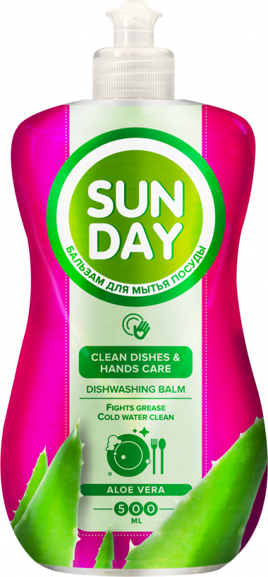 Сонца Sunday Бальзам для мытья посуды Алоэ вера 500 мл — Makeup market