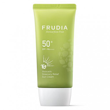 Frudia Крем солнцезащитный с авокадо Avocado greenery relief sun cream Spf50+Pa++++ 50 г — Makeup market