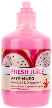 Эльфа Fresh Juice Крем-мыло Frangipani&amp;Dragon fruit Франжипани и Драконов фрукт 460 мл  Дозатор — Makeup market