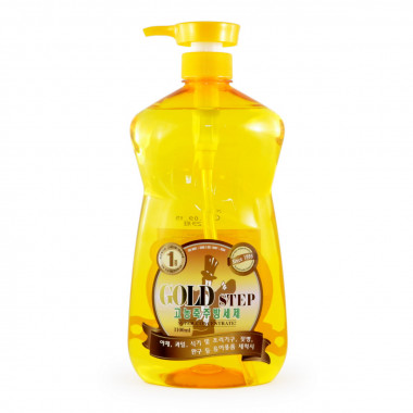 Kmpc Gold Step Dishwashing liquid Жидкость для мытья посуды с частицами золота 1100 ml — Makeup market