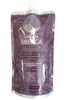Натура Сиберика шампунь Запаска для окрашенных и поврежденных волос защита и блеск 500мл — Makeup market