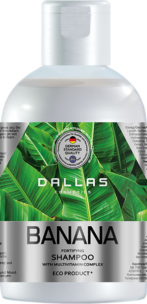 Dallas Шампунь укрепляющий с мультивитаминным комплексом с экстрактом Банана 1000 мл — Makeup market