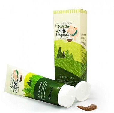 Elizavecca Скраб для тела с экстрактом зеленого чая  Greentea salt Body scrub 300 гр — Makeup market