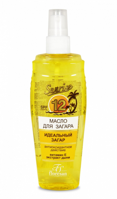 Флоресан Защита от солнца Масло для загара Янтарная дыня SPF 12 135 мл — Makeup market