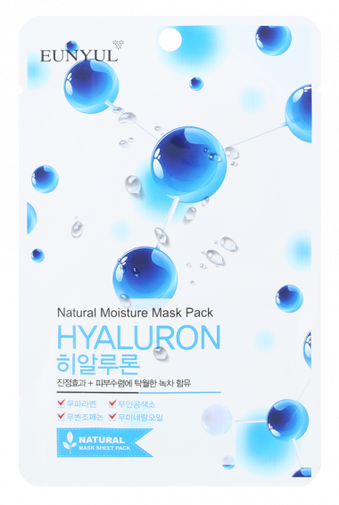 Eunyul Маска тканевая с гиалуроновой кислотой Natural Mosture Mask Pack Hyaluron 22 мл — Makeup market