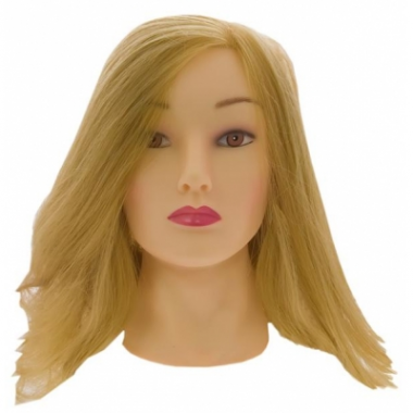 Sibel Голова учебная 35-45 см блондинка протеиновые волосы 100% — Makeup market