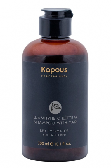 Kapous Беcсульфатный шампунь для волос с Дёгтем 300 мл — Makeup market