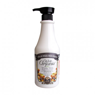 Jigott Organia White Milk Body Cleanser Гель для душа с Молочным протеином и Оливой 750 мл — Makeup market