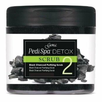 Gena Детокс-скраб для спа-педикюра с древесным углём Pedi Spa Detox Charcoal Scrub 2 шаг 432 мл — Makeup market
