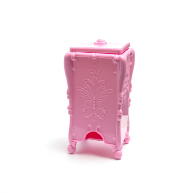 TNL Пластиковый контейнер для безворсовых салфеток розовый 905616 — Makeup market