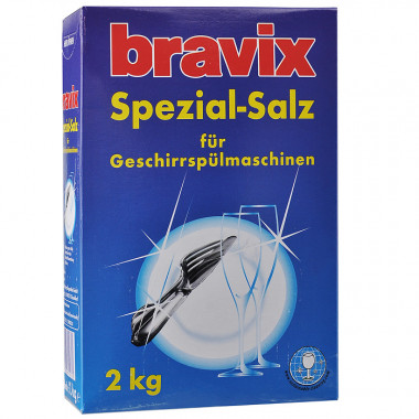 Бравикс специальная соль для всех типов посудомоечных машин 2 кг картонная коробка — Makeup market