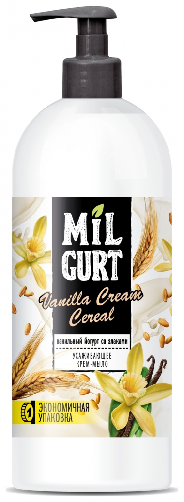 Весна Milgurt Жидкое Крем-мыло 860 гр Ванильный йогурт со злаками — Makeup market