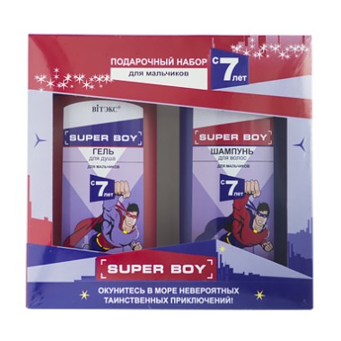 Витэкс Super Boy Подарочный набор Шампунь для волос для мальчиков с 7 лет 275 мл Гель для душа 275 мл — Makeup market