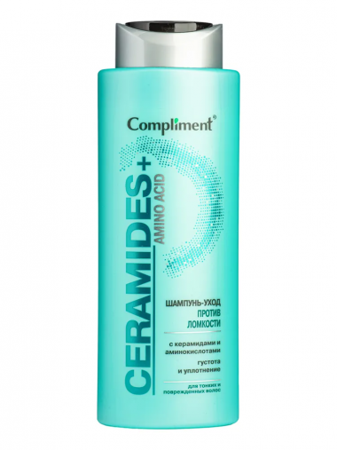 Compliment Recovery ceramides+Amino acid Шампунь-уход против ломкости для тонких и повреждённых волос 400 мл — Makeup market