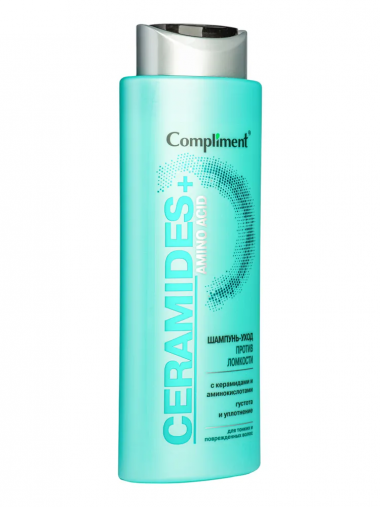 Compliment Recovery ceramides+Amino acid Шампунь-уход против ломкости для тонких и повреждённых волос 400 мл — Makeup market