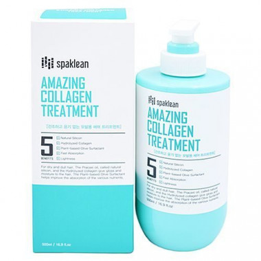 Spaklean Кондиционер для волос с коллагеном Amazing collagen treatment 500 мл — Makeup market