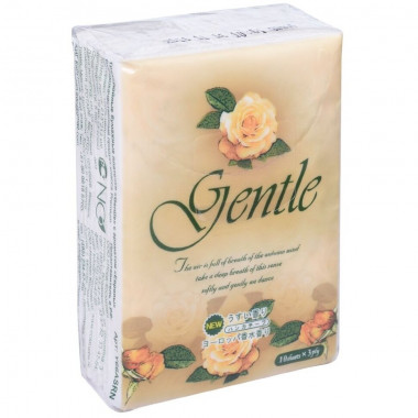 Gentle Бумажные трехслойные платочки с ароматом Европы 10 шт — Makeup market
