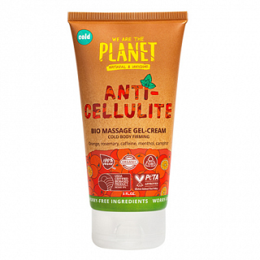 WE ARE THE PLANET Крем-гель для тела массажный охлаждающий Anti-Cellulite 150 мл туба — Makeup market