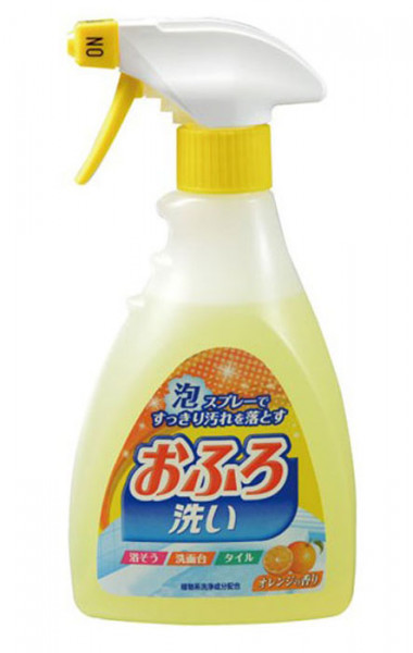 Nihon Sekken Антибактериальное пенящееся чистящее средство для ванной Foam spray Bathing wash с апельсиновым маслом 400 ml — Makeup market