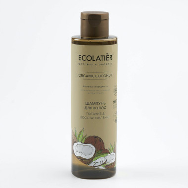 Ecolab Ecolatier Organic Farm GREEN &quot;COCONUT Oil&quot; Шампунь для волос Питание+Восстановление 250 мл — Makeup market