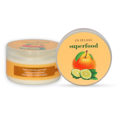 Liv Delano Superfood Крем-контур для тела антицеллюлитный Апельсин и Бергамот 240 г — Makeup market