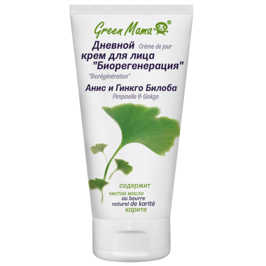 Green Mama Крем Дневной для лица Биорегенерация анис и гинкго билоба 100 мл — Makeup market