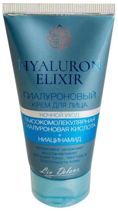 Liv Delano Hyaluron Elixir Гиалуроновый крем для лица ночной уход 50 г — Makeup market