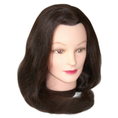 Dewal Голова учебная брюнетка, протеиновые волосы 50-60 см — Makeup market