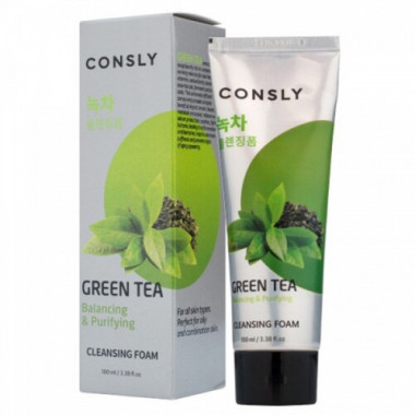 Consly Пенка для умывания кремовая балансирующая с экстрактом зеленого чая Green tea balanc 100 мл — Makeup market