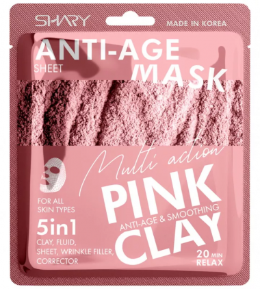 Shary Маска 5в1 флюид омолаживающий для лица Розовая глина 25 гр — Makeup market