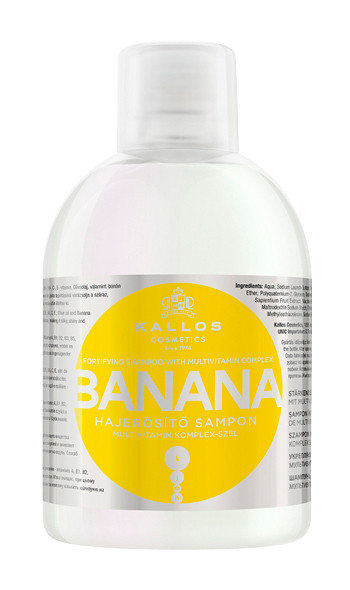 Kallos cosmetics Шампунь для укрепления волос с мультивитаминым комплексом и экстрактом Банана 1000 мл — Makeup market