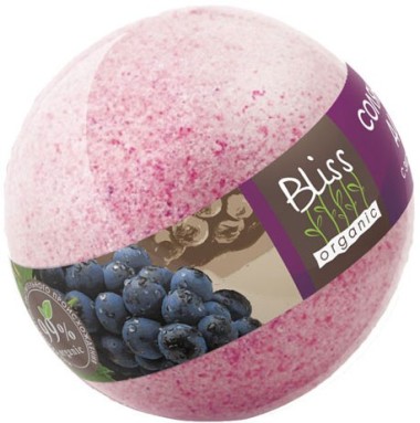 Bliss Organic Бурлящий шар для ванн Виноград 130 г — Makeup market