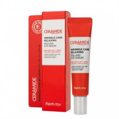 FarmStay Сыворотка для глаз с керамидами Ceramide wrinkle care relaxing rolling eye serum 25 мл — Makeup market