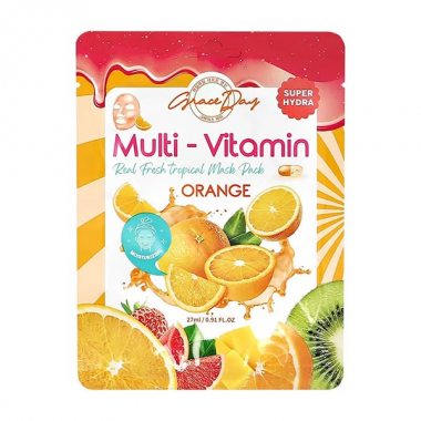 Grace Day Маска тканевая с экстрактом апельсина Multi-vitamin orange mask pack 27 мл — Makeup market