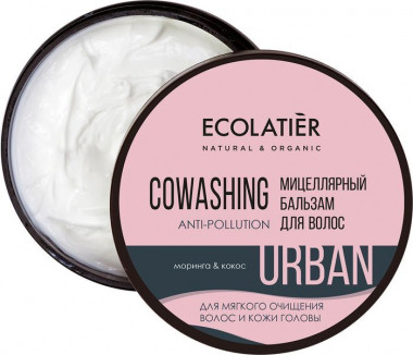 Ecolab Ecolatier Urban Бальзам-ковошинг для волос Мицеллярный Моринга&amp;Кокос 380 мл банка — Makeup market