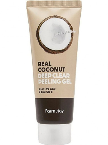 FarmStay Гель для лица отшелушивающий с кокосом Real deep clear peeling gel 100 мл — Makeup market