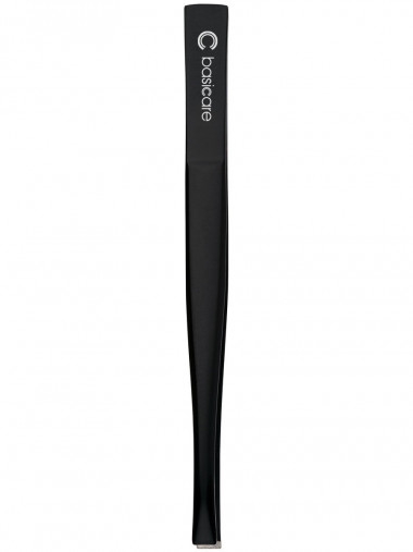 Basicare Пинцет черный матовый с плоскими кончиками 8,5см — Makeup market