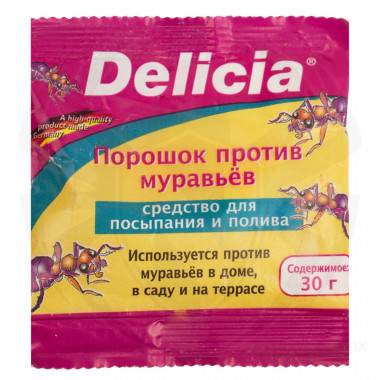 Делисия Активная пищевая гранулированная приманка для муравьев в виде порошка во влагостойком пакет — Makeup market