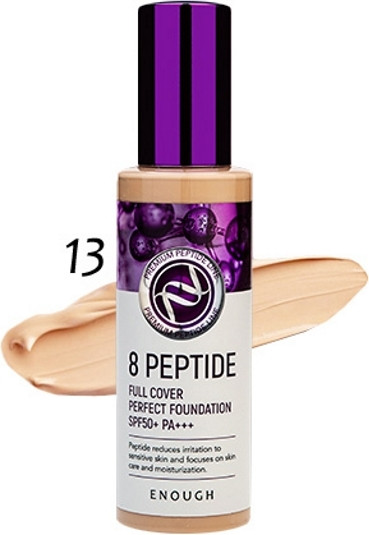 Enough Крем тональный с пептидами 8 Peptide full cover perfect foundation #13 100 мл — Makeup market