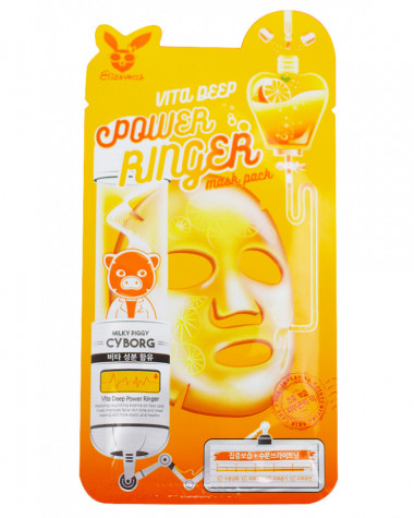 Elizavecca Тканевая маска для лица Vita Deep Power Ring Mask Pack 23 мл — Makeup market