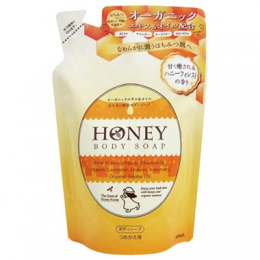 Daiichi Honey жидкое мыло для тела гель для душа с экстрактом меда и медового леса 400 мл запаска — Makeup market
