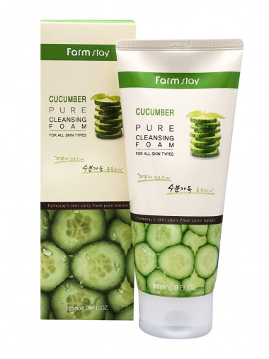 FarmStay Пенка для умывания с экстрактом огурца Cucumber Pure Cleansing Foam — Makeup market