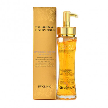 3W Clinic Collagen&amp;Luxury Gold Revitalizing Comfort Gold Essence Коллагеновая эссенция восстанавливающая 150 мл — Makeup market