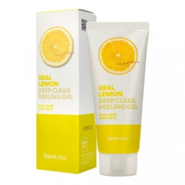 FarmStay Гель отшелушивающий с экстрактом лимона Real lemon deep clear peeling gel 100 мл — Makeup market