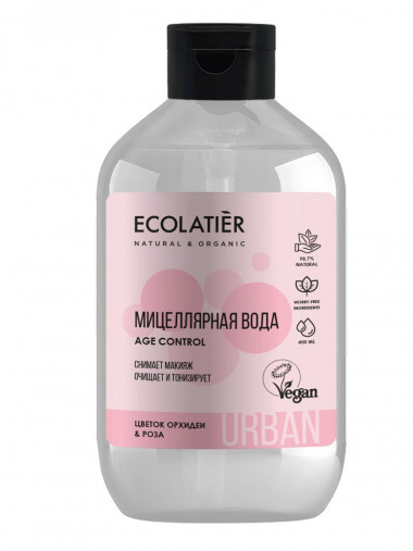 Ecolab Ecolatier Urban Вода мицеллярная для снятия макияжа Цветок орхидеи&amp;Роза 400 мл — Makeup market