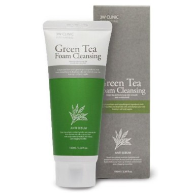 3W Clinic Пенка для умывания зелёный чай 100 мл — Makeup market