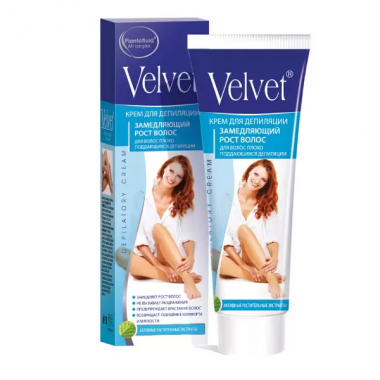 Velvet Крем для депиляции замедляющий рост волос с шелком и экстрактами папайи и ананаса 100 мл — Makeup market