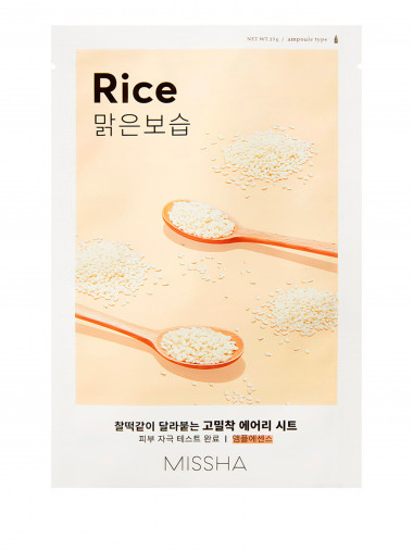 Missha Маска для лица с экстрактом риса Airy fit sheet mask rice 19 г — Makeup market