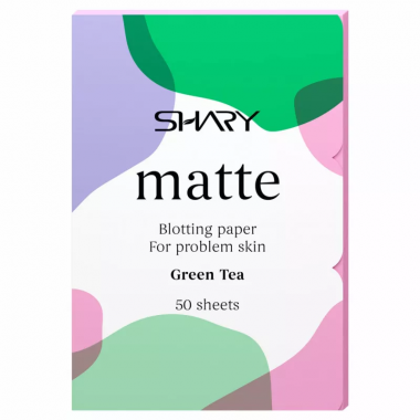 Shary Салфетки матирующие для проблемной кожи лица Зеленый чай 12 гр — Makeup market